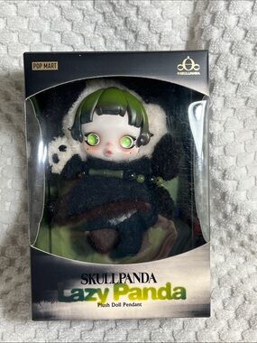 POP MART Skullpanda Lazy Panda Plush Pendant